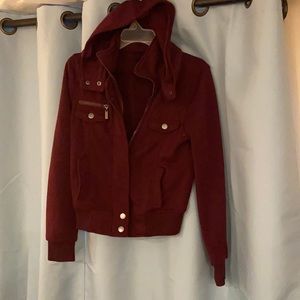 Jacket style Hooded sweatshirt